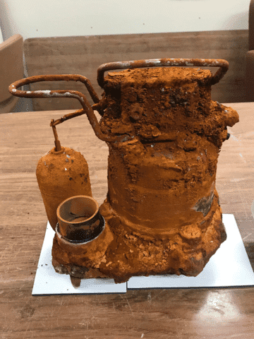 Iron Ochre Covered Pump